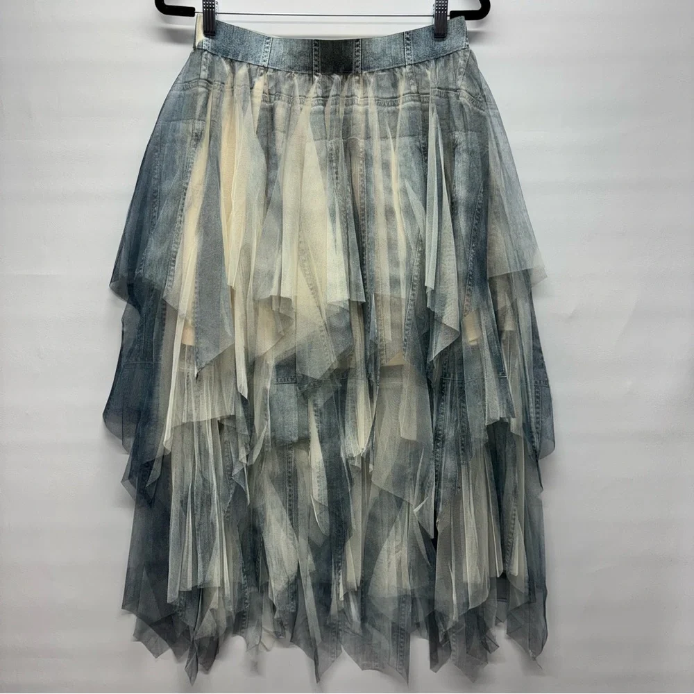✨Origami Dreamy Tiered Tulle Midi Skirt Size XL